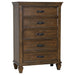 Franco 5-drawer Chest Burnished Oak image