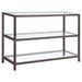 Trini Sofa Table with Glass Shelf Black Nickel image