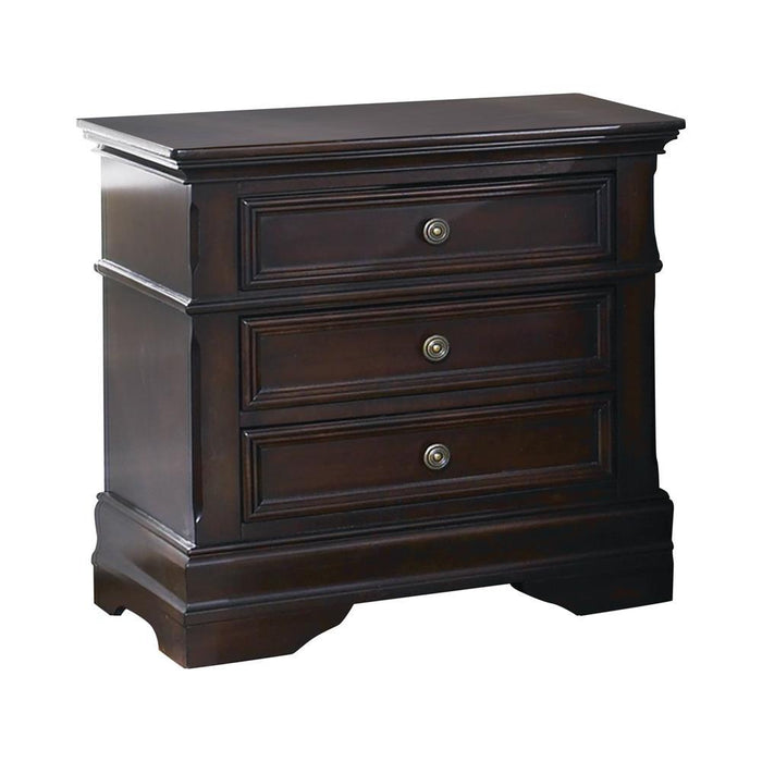 Cambridge 3-drawer Rectangular Nightstand Cappuccino