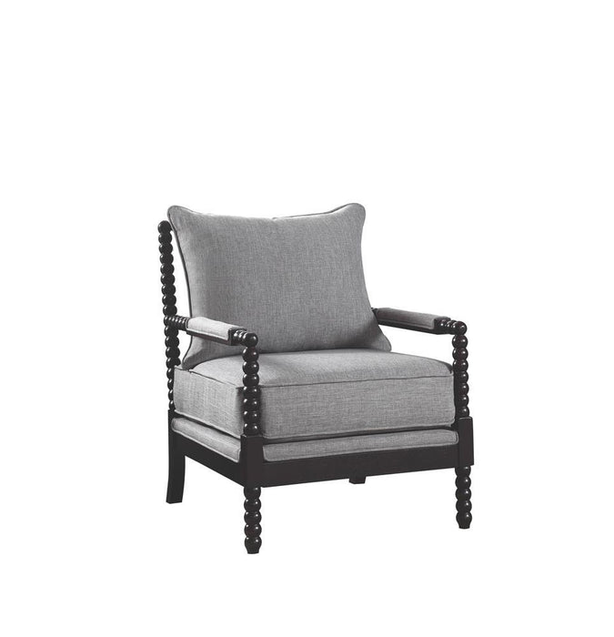 Blanchett Cushion Back Accent Chair Grey and Black