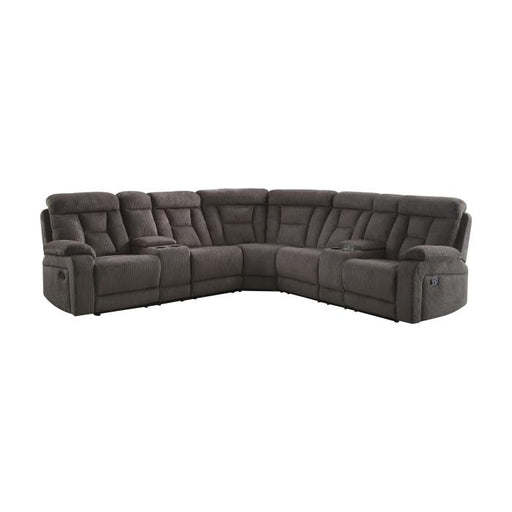 9914SC - (3)3-Piece Reclining Sectional with 2 Consoles image