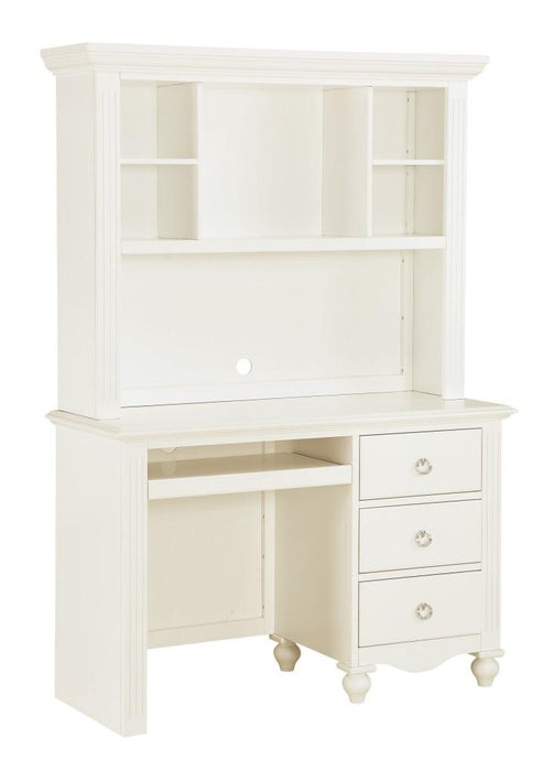 Meghan Writing Hutch/ Desk Set in White 2058WH-14