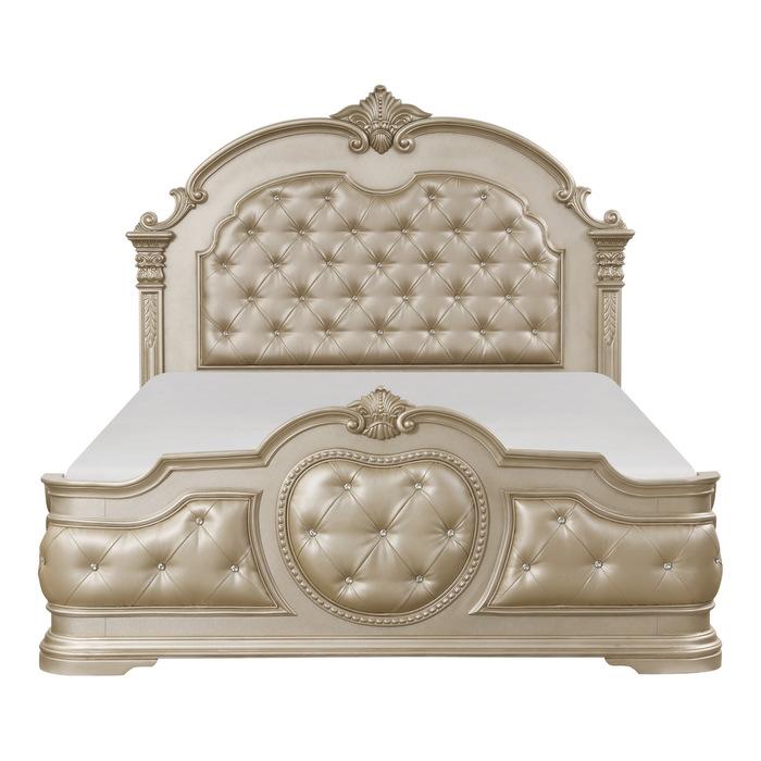 Antoinetta Queen Panel Bed in Champagne Wood 1919NC-1 image