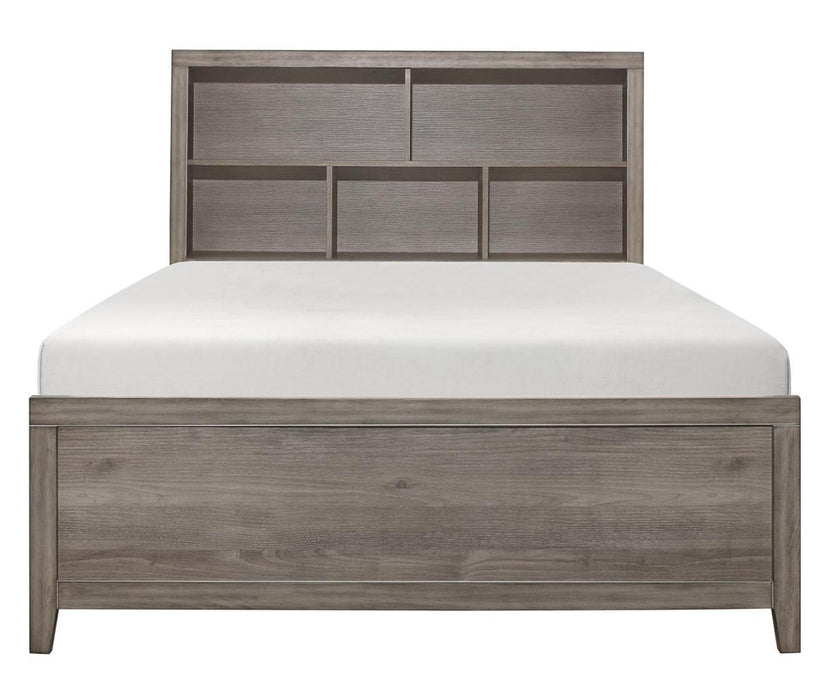 Woodrow Full Platform Bed in Gray 2042NBF-1