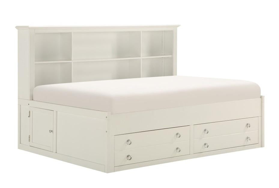 Meghan Full Lounge Storage Bed in White 2058WHPRF-1