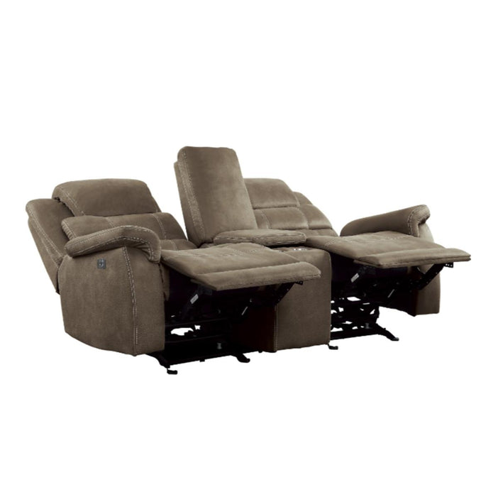 Shola Double Reclining Loveseat in Chocolate