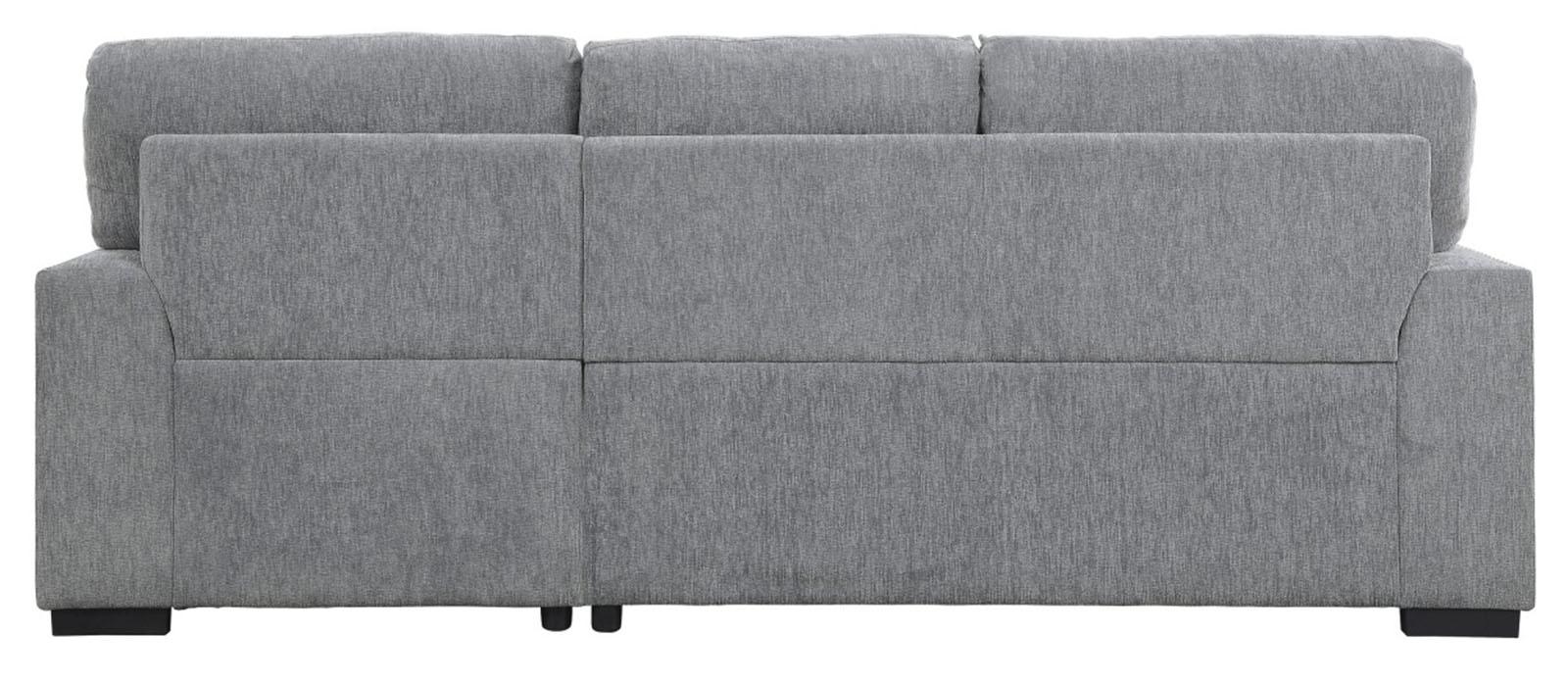 Morelia 2pc Sectional with Pull Out Bed and Right Chaise in Dark Gray 9468DG2RC2L