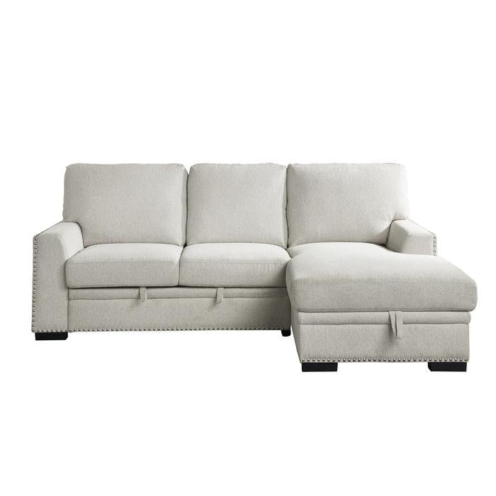 9468BE2RC2L - (2)2-Piece Sectional with Pull-out Bed and Right Chaise with Hidden Storage image