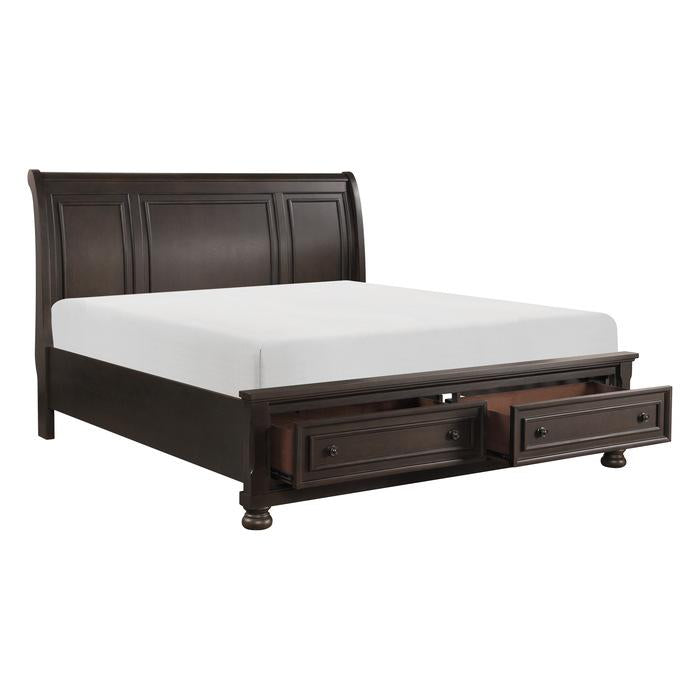 Begonia (3)California King Platform Bed with Footboard Storage