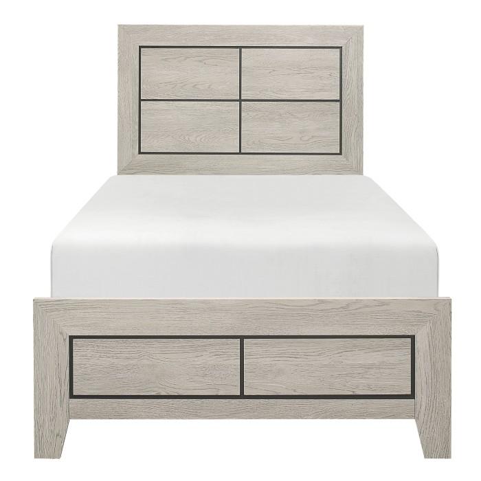 Quinby Twin Panel Bed in Light Brown 1525T-1 image