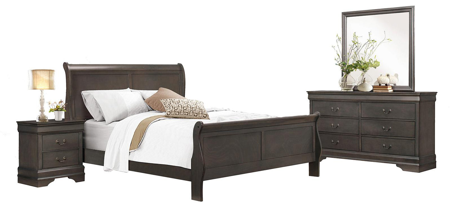 Mayville Queen Sleigh Bed in Gray 2147SG-1