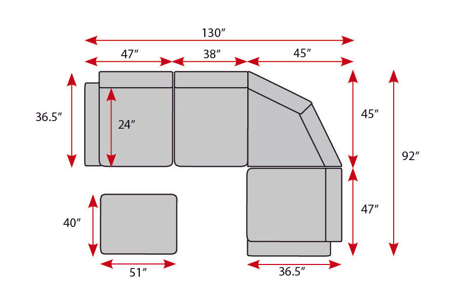 Clayton Sectional - Grey